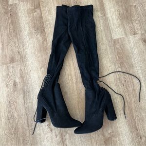 Great deal- Shoedazzle ivona over the knee otk suede boot